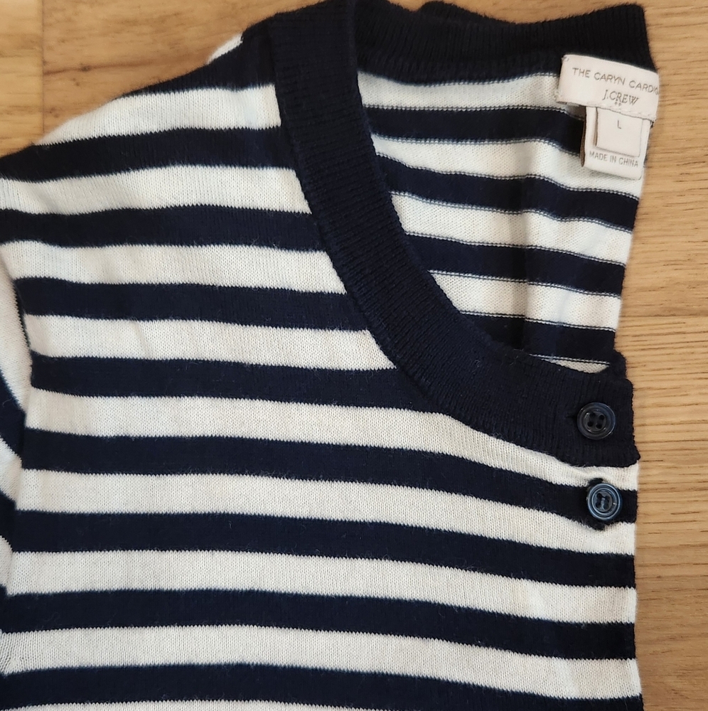 Navy Stripped Caryn Cardigan - Picture 4 of 4